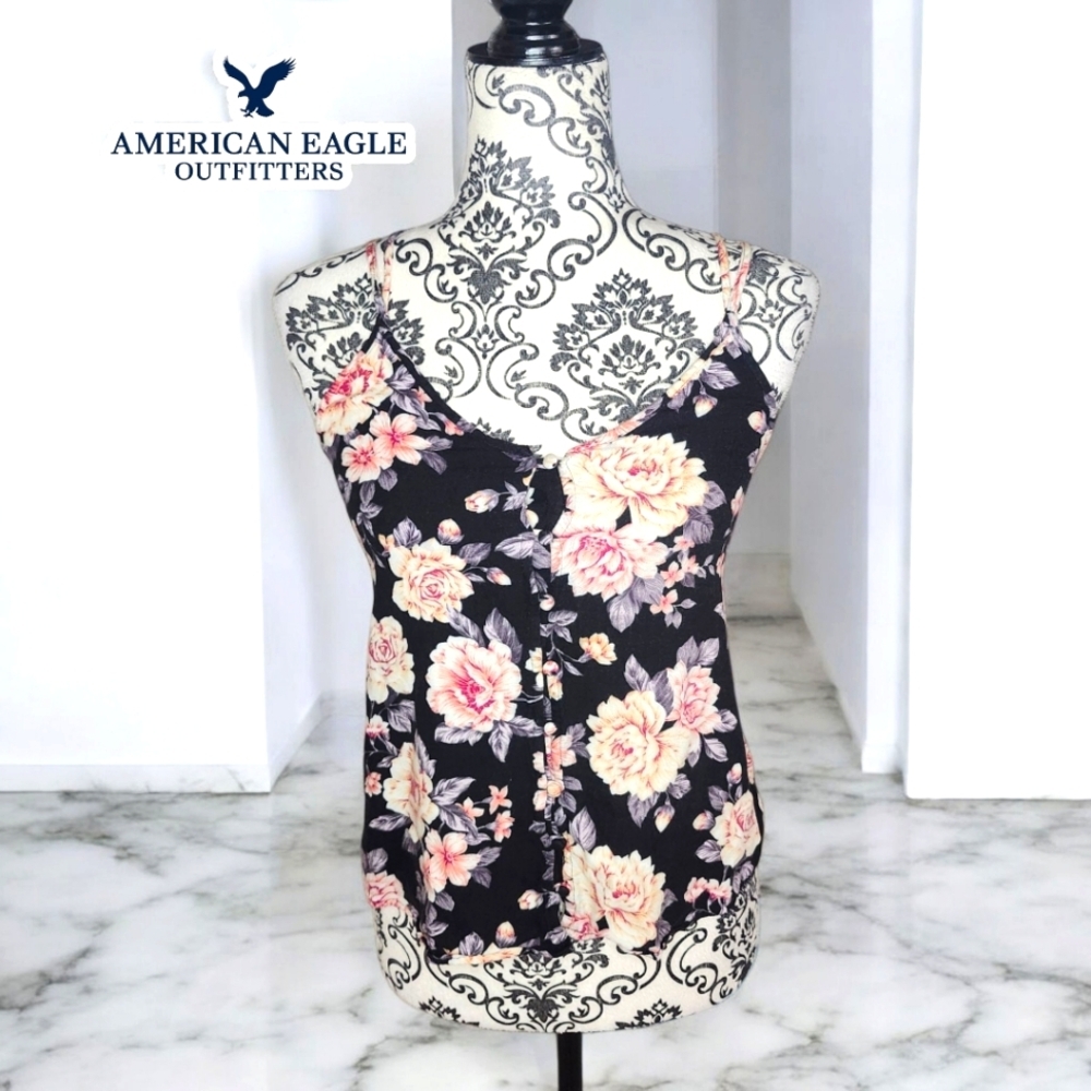 AMERICAN EAGLE OUTFITTERS Floral Tank - XSmall